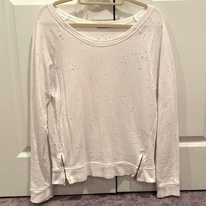 Distressed Zippers Sweatshirt